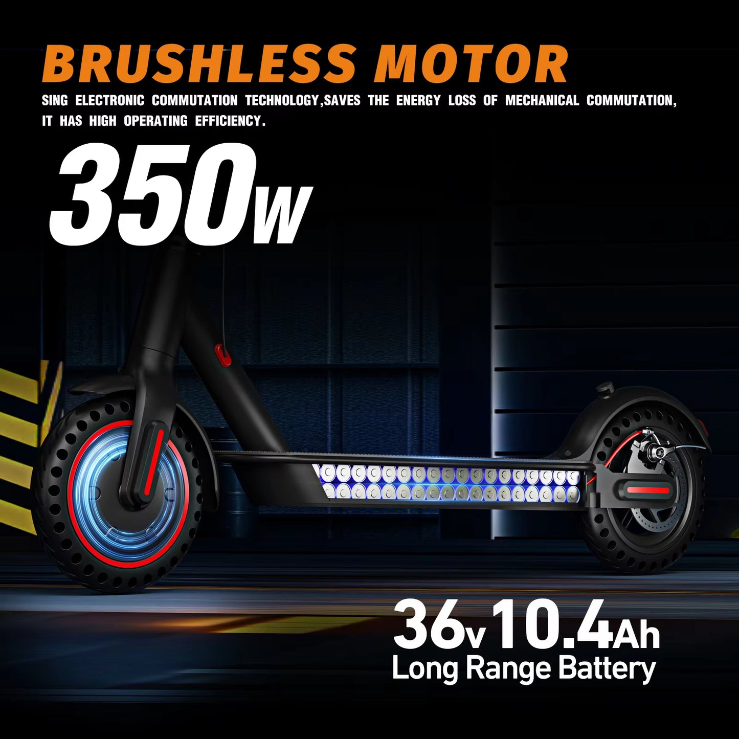 350W Foldable Electric Scooter for Adults Teens,Explosion-Proof Tires,Dual Brake System Lightweight High Quality E-Scooter