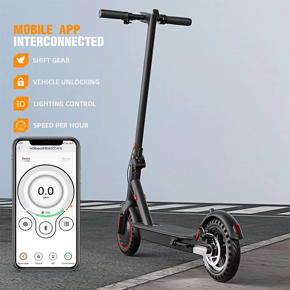 350W Foldable Electric Scooter for Adults Teens,Explosion-Proof Tires,Dual Brake System Lightweight High Quality E-Scooter