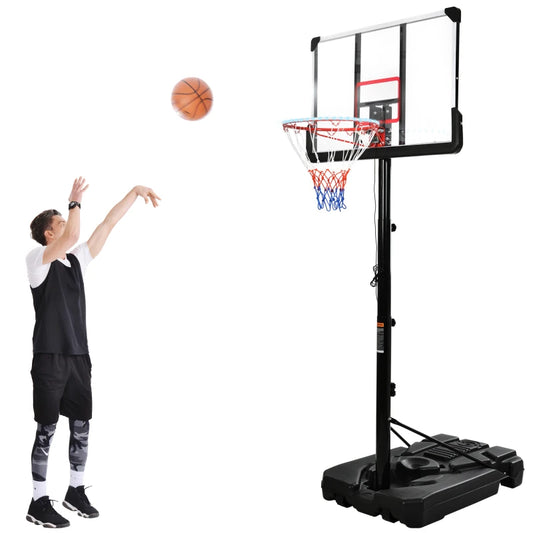 Portable Basketball Hoop Basketball System 6.6-10Ft Height Adjustment for Youth Adults LED Basketball Hoop Lights Colorful Light